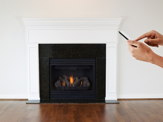 Smart gas fireplace