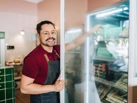 Businessowner in freezer
