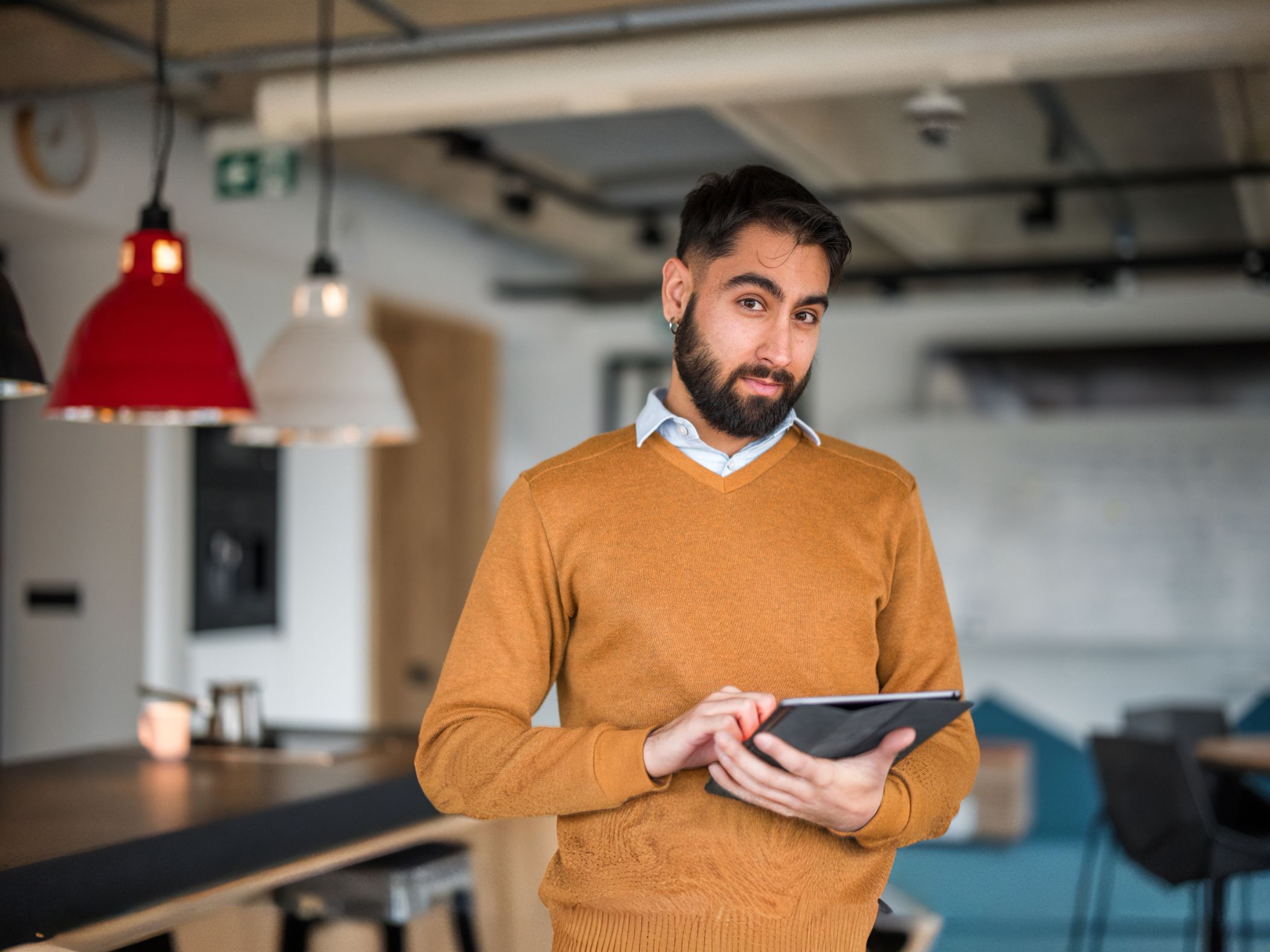 Businessman with tablet
