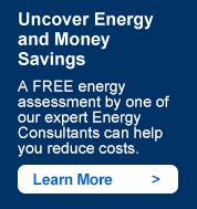 Uncover Energy and Money Savings A FREE energy assessment by one of our expert Energy Consultants can help you reduce costs. Learn More >