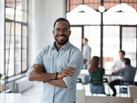 Businessman in office
