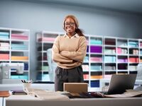 Business owner in office