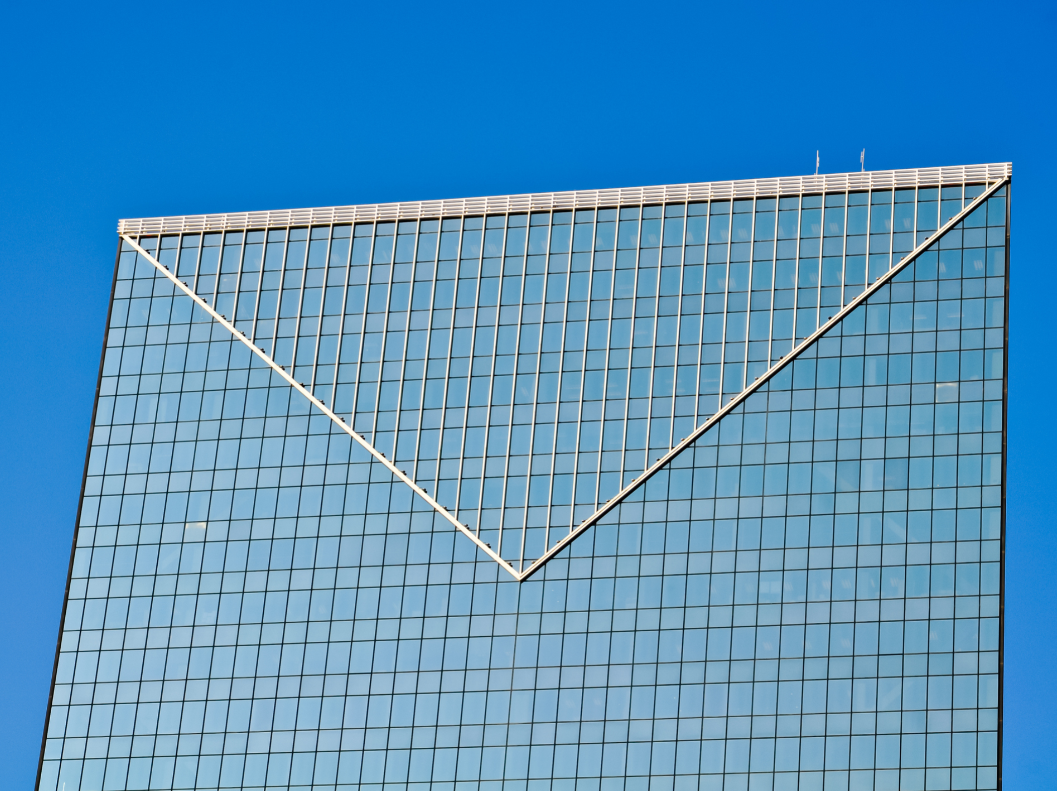 Office building shaped like an envelope