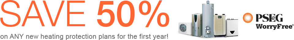 Save 50% on ANY new heating protection plans for the first year!