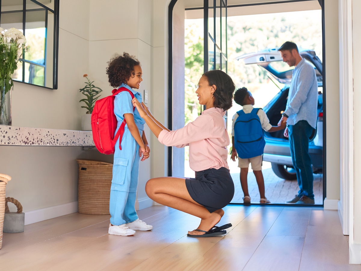 Kids going to school