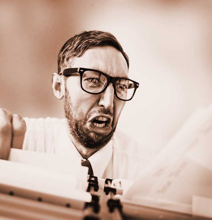 A rather animated man.