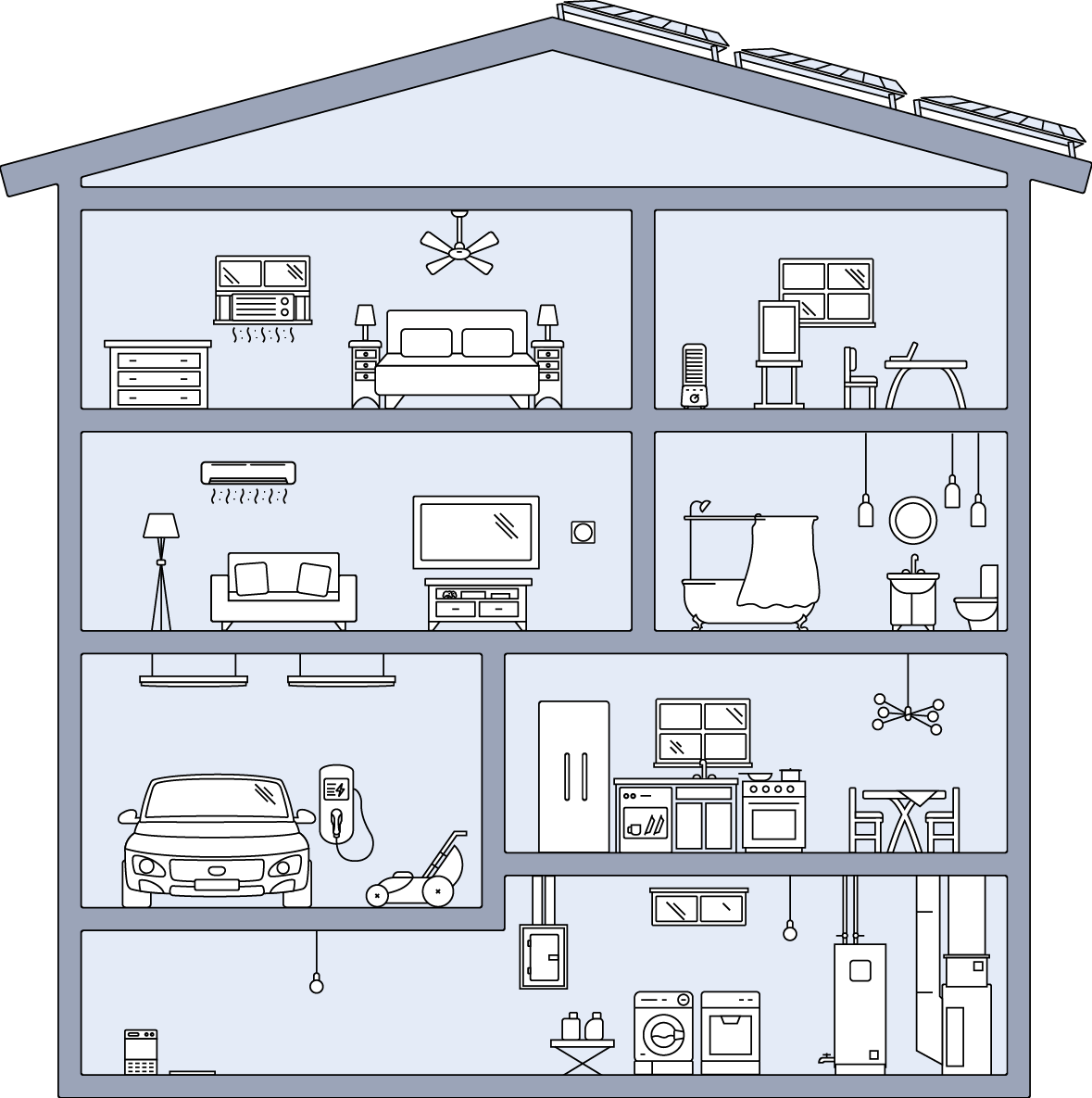 House cross-section illustration