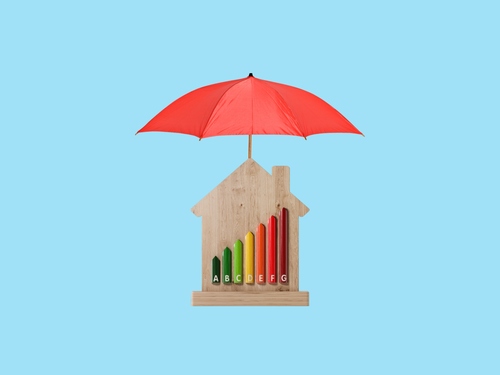 House and umbrella