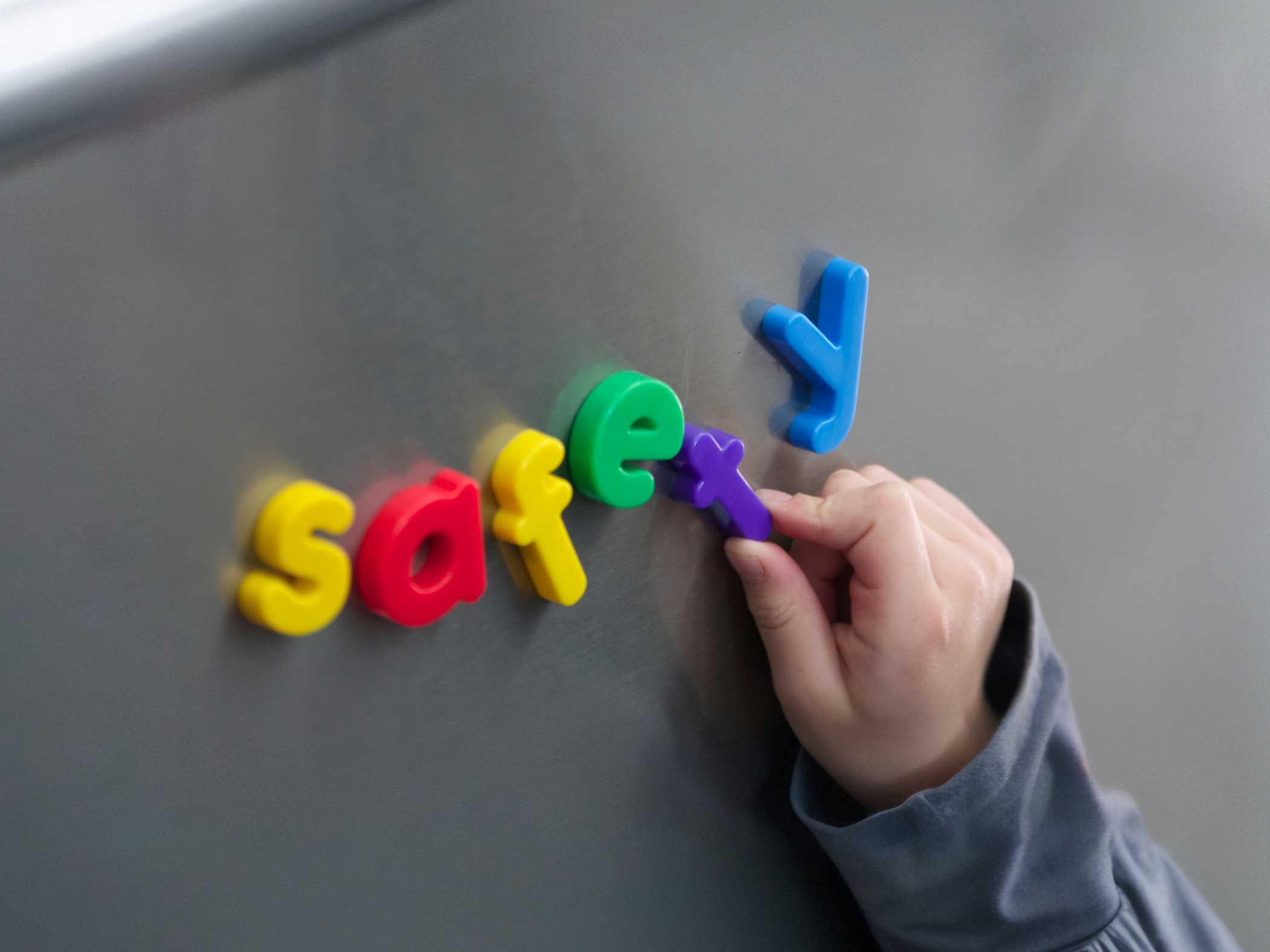 Letras que forman la palabra safety (seguridad)