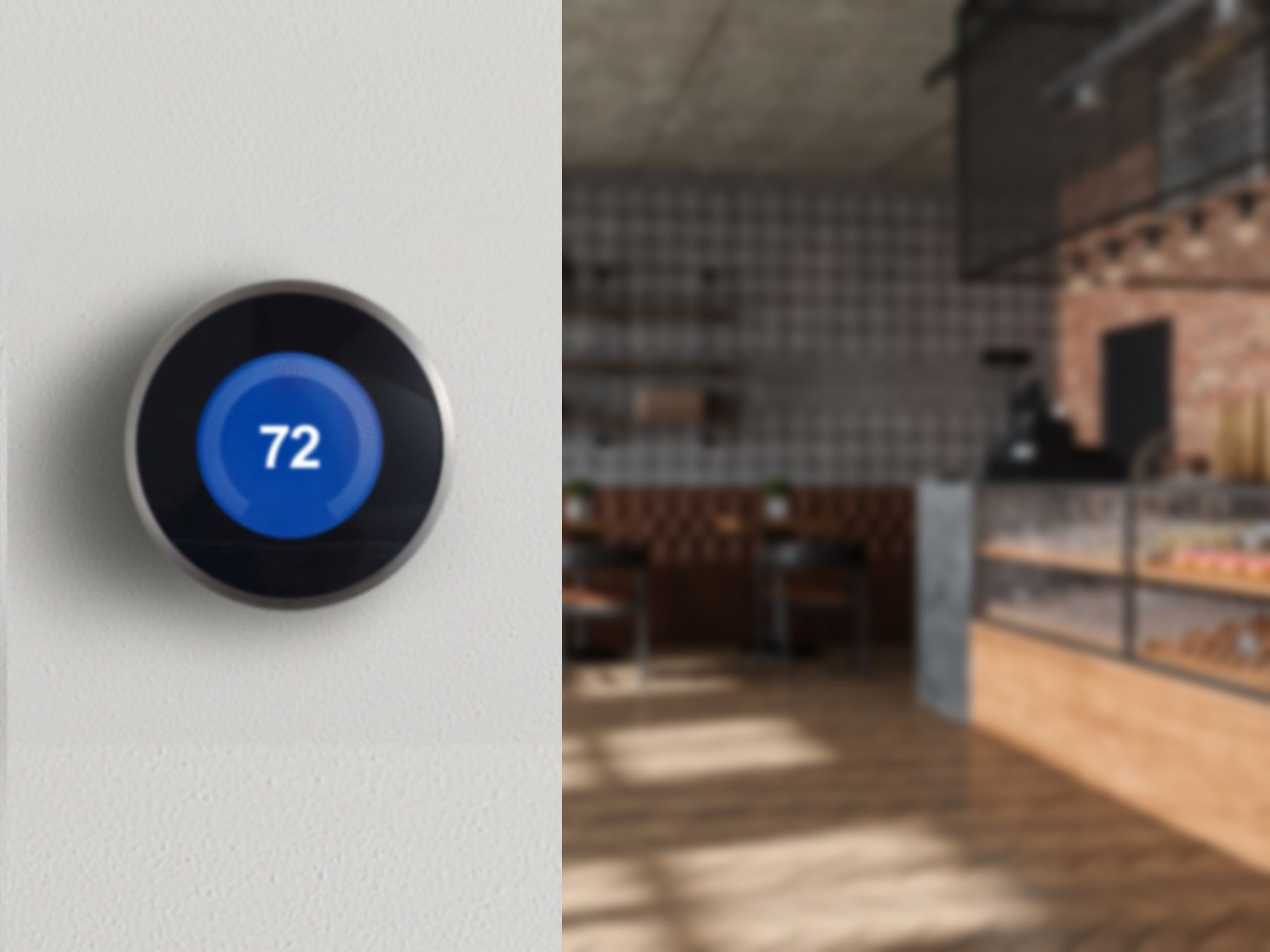 Smart thermostat in restaurant