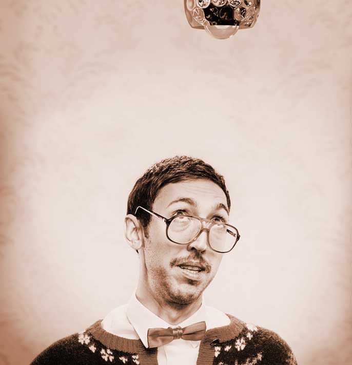 A rather animated man.