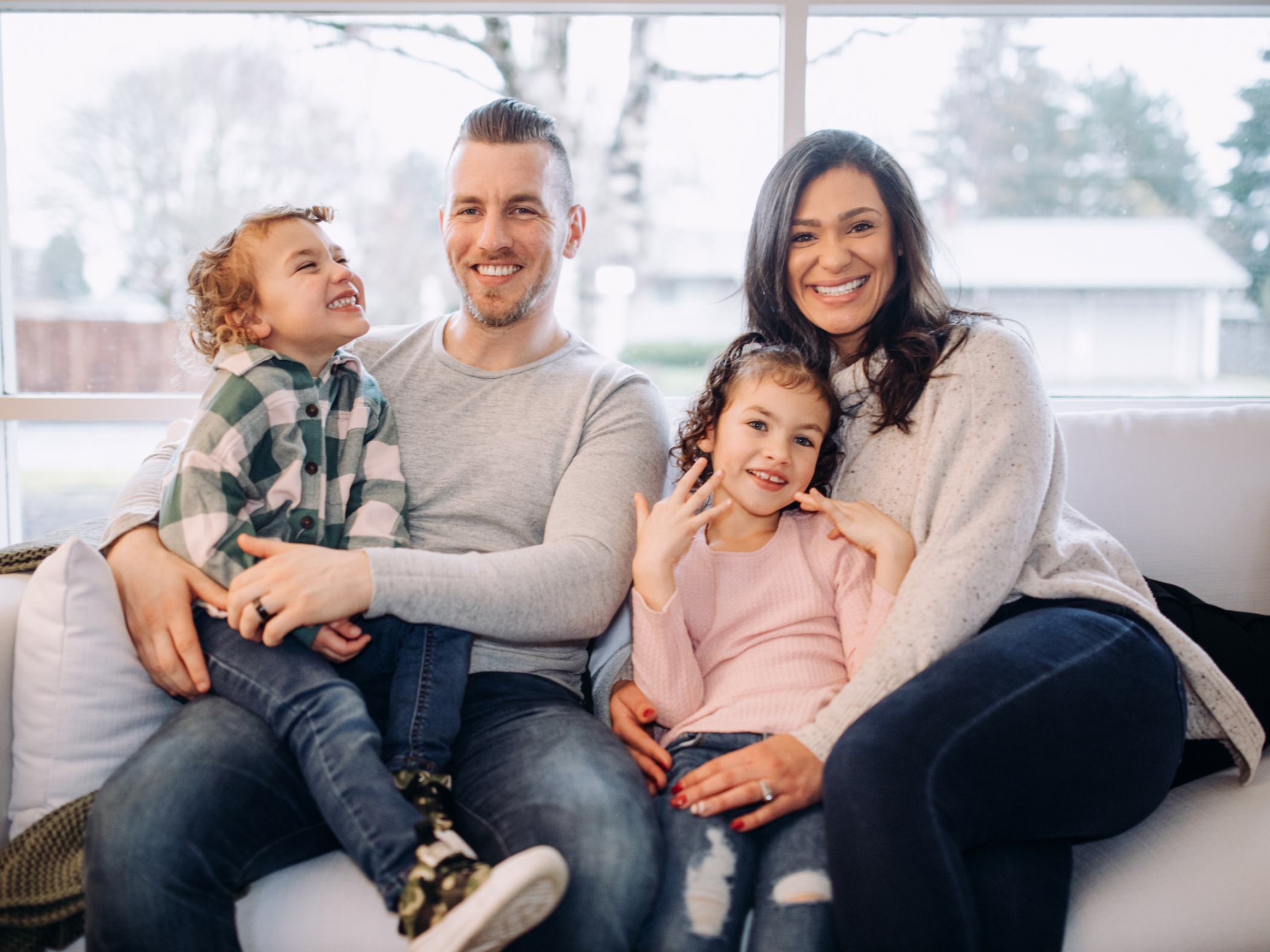 Familia en casa