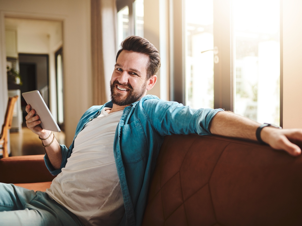 Guy on couch
