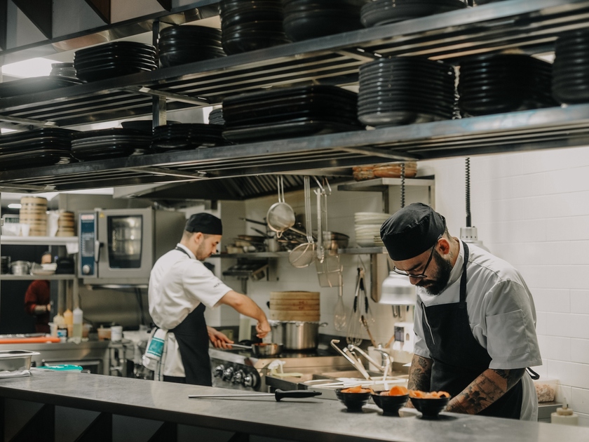Kitchen workers
