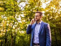 Businessman on phone
